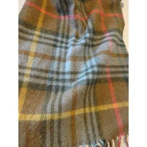 Vtg 70s CHRISTIAN DIOR Men's Scarf Vintage Plaid 100% Wool made in FRANCE